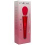 Vibromasseur Wand CARESSE rouge 25 cm avec tête en silicone et 5 intensités