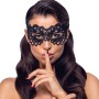 Masque sexy noir brodé Cottelli avec dentelle à nouer