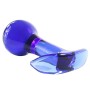Plug Anal Verre Boule Bleu 4cm