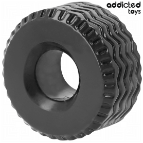 Cockring Extensible Extra Épais Noir 3cm