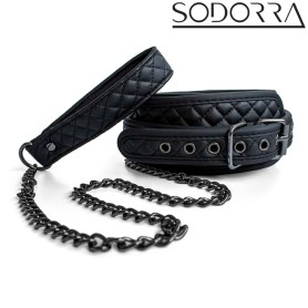 Collier et Laisse en Cuir Vegan Sodorra