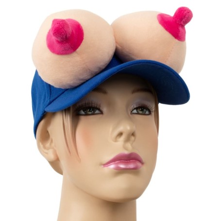 Casquette Humoristique Bleue avec Seins