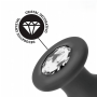 Long Plug Anal Bijou en Silicone Noir 13x3,9cm