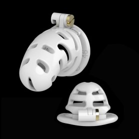 Cage de Chasteté Plastique Blanc