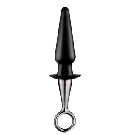 Plug Anal Silicone avec Poignée Anneau 12x3,5cm