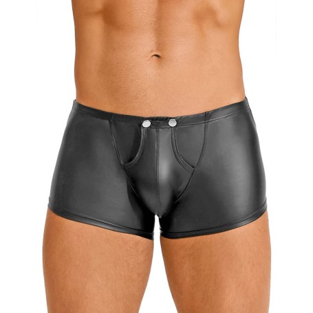 Boxer Homme Effet Cuir Ouvrable Devant