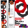 Pack de 5 Cockrings Péniens Spinner Rouge-Noir