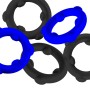 Pack de 5 Anneaux Péniens GearHeads Spinner Noir-Bleu
