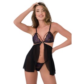 Ensemble Violet 2en1 Body et Babydoll Lace Embrace