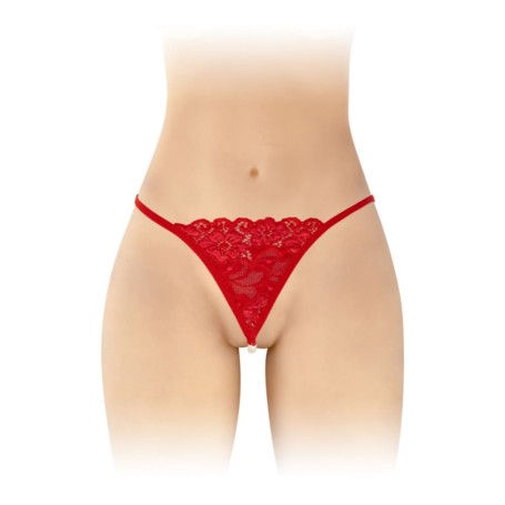 String Rouge avec Perles Stimulantes Venusina