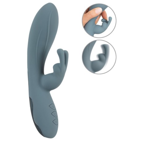 Vibromasseur Rabbit Silicone Velina Bleu