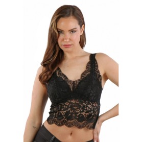 Top Sexy Dentelle Col en V