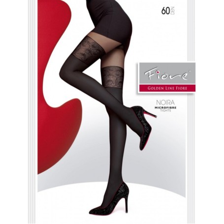 Collants Sexy Imitation Bas Dentelle Noira