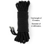 Corde de Bondage Noire Rebellion Lovetoy 10m