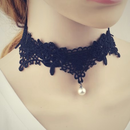 Collier Dentelle à Perle Inaya