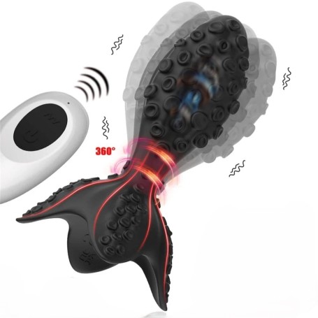 Plug Anal Vibrant Noir Octopus 13,5x4cm