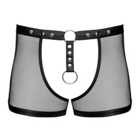 Boxer Ouvert en Fine Résille avec Cockring