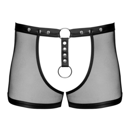 Boxer Ouvert en Fine Résille avec Cockring