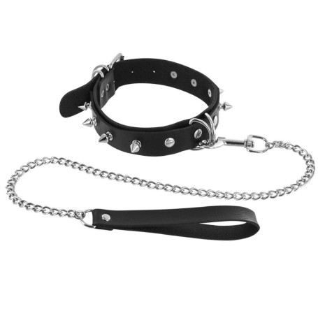 Collier à Pointes avec Laisse Spikes Fetish Tentation