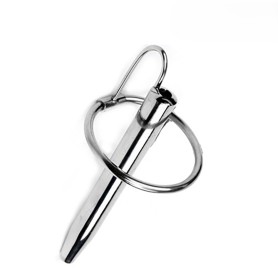 Plug Urètre Acier avec Anneau de Gland 8mm