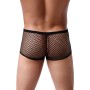 Boxer Homme en Résille Extensible Noire