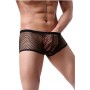Boxer Homme en Résille Extensible Noire
