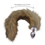 Plug Anal Acier Fox Tail Marron 50x2,7cm