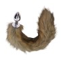 Plug Anal Acier Fox Tail Marron 50x2,7cm