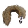 Plug Anal Acier Fox Tail Marron 50x2,7cm