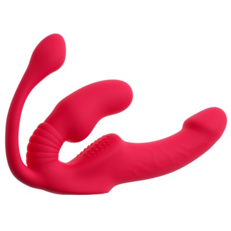 Strap-On Femme Sans Ceinture avec Triple Vibrateur