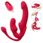 Strap-On Femme Sans Ceinture avec Triple Vibrateur