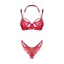 Ensemble Lingerie Ouverte Rouge Matildea