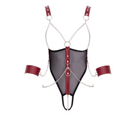 Body de bondage ouvert et seins nus - Cottelli Bondage
