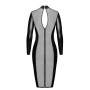 Robe fuseau Crystal F371 - Noir Handmade