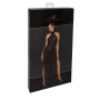 Robe longue en maille pailletée Onyx F372 - Noir Handmade