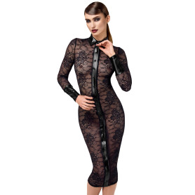 Robe fourreau Noirelle F376 - Noir Handmade