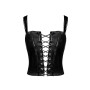 Corset en vinyle Dominae F379 - Noir Handmade