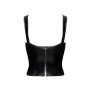 Corset en vinyle Dominae F379 - Noir Handmade