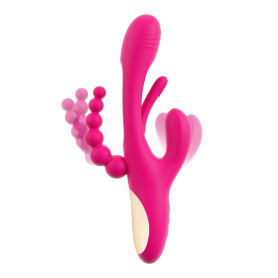 Vibro Rabbit Triple Vibe avec Langue Oscillante Sweet Smile