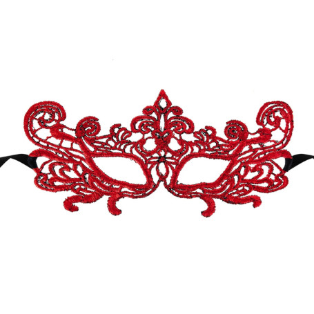 Masque Loup en Dentelle Rouge Voie Lactée