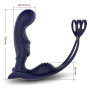 Stimulateur de Prostate Vibrant Bleu AssRing 11x3cm