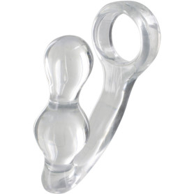 Cockring Plug Prostatique Transparent 9x4cm