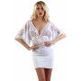 Robe Dentelle Blanche Glamour Décolleté V