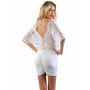 Robe Dentelle Blanche Glamour Décolleté V