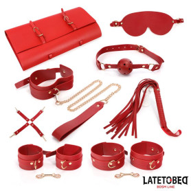Ensemble Bondage Rouge 7 pièces Late To Bed