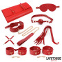 Ensemble Bondage Rouge 7 pièces Late To Bed