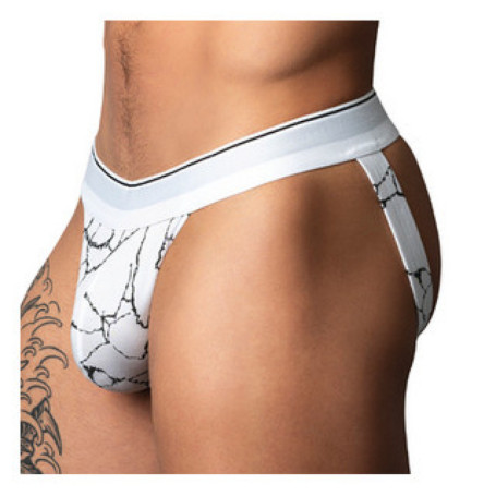 Jockstrap Blanc Marbré Soo Cumfy