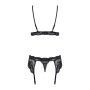 Ensemble 3 pièces Dentelle Noire 810-SEG-1 Obsessive
