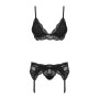 Ensemble 3 pièces Dentelle Noire 810-SEG-1 Obsessive