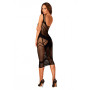 Robe Résille Mi Longue Noire Obsessive D609